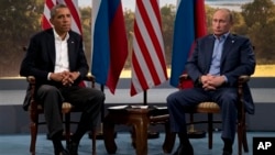 Барак Обама и Владимир Путин. Северная Ирландия. 17 июня 2013 г.