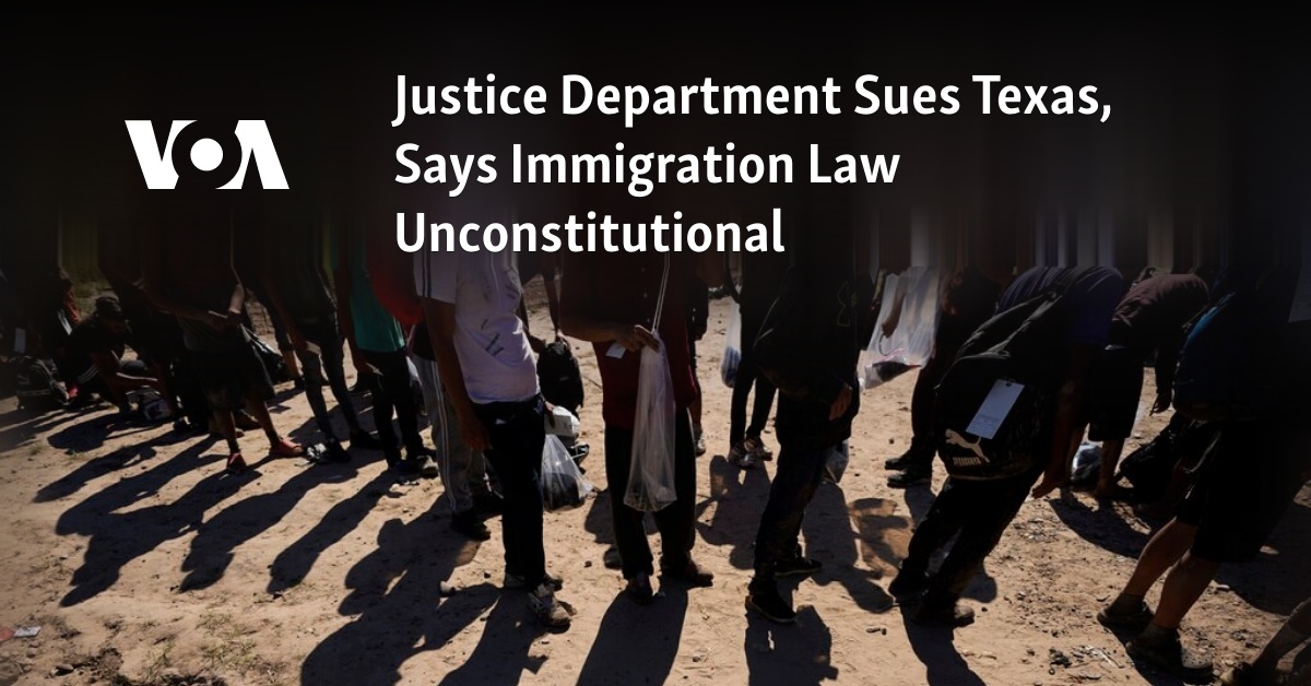 Justice Department Sues Texas, Says Immigration Law Unconstitutional