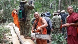 FILE PHOTO - Activist monk Bor Bet on patrol in Prey Lang forest in Preah Vihear province, Cambodia, 2018. (Courtesy photo)