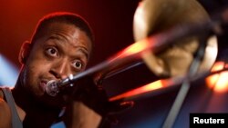 FILE - New Orleans jazz musician Troy 'Trombone Shorty' Andrews performs onstage during the 45th Montreux Jazz Festival in Montreux, July 6, 2011..