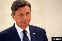 Borut Pahor, President of Slovenia, attends the Human Rights Council at the United Nations in Geneva, Switzerland, June 20, 2018.