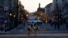 National Guards patrol empty streets ahead of President-elect Joe Biden's inauguration ceremony, Tuesday, Jan. 19, 2021, in Washington. (AP Photo/Matt Slocum)