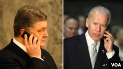 Президент Петро Порошенко і віце-президент США Джозеф Байден