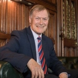 British lawmaker David Amess who died after being stabbed at a meeting with constituents