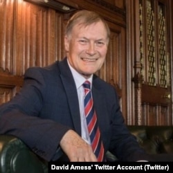 British lawmaker David Amess who died after being stabbed at a meeting with constituents