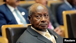 FILE PHOTO: Rais ya Uganda Yoweri Museveni alipohudhuria mkutano wa wakuu wa nchi za Afrika na kwenye Umoja wa Afrika mjini Addis Ababa, Ethiopia, Jan. 28, 2018. 