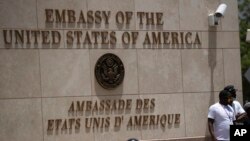 FILE - The US Embassy in Port-au-Prince, Haiti, July 9, 2021.