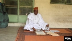 Mallam Goni says he has attended more funerals in the past few months that ever in his 30-year career as an Islamic preacher in Maiduguri, Nigeria, October 2016. (C. Oduah/VOA)
