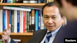 FILE - Dr. Francis Fukuyama, former Bernard L. Schwartz Professor of International Political Economy, seen at the Paul H. Nitze School of Advanced International Studies, The Johns Hopkins University, Washington D.C., Oct. 2008.