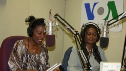 VOA Swahili journalists Esther Githui-Ewart and Mkamiti Kibayasi.