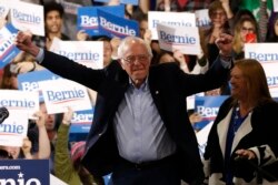 El senador Bernie Sanders, de Vermont, prometió a sus votantes ganar la elección demócrata a la presidencia la noche del supermartes.