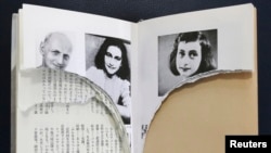 Anne Frank's book damagaged in Tokyo library.