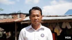 Yin Theavy, 37, from the opposition Cambodia National Rescue Party, is set to become Bavet commune chief, Svay Rieng, Cambodia, June 27, 2017. (Sun Narin/VOA Khmer)
