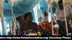 Women inside a clinic in Uganda