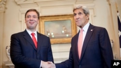 Američki državni sekretar Džon Keri sa premijerom Srbije Aleksandrom Vučićem