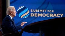 美国总统拜登在民主峰会上发表讲话。（2021年12月9日）