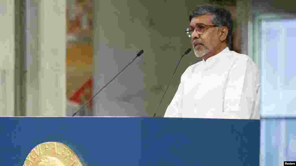 Kailash Satyarthi sun karbi lambar yabo ta Nobel a Oslo, Norway.