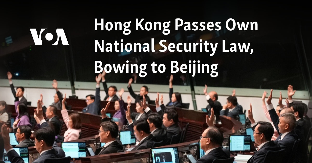 Hong Kong Passes Own National Security Law, Bowing to Beijing 