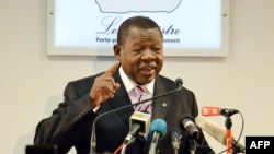 FILE - Congolese government spokesman and minister of information, communications and medias Lambert Mende.