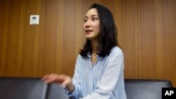 In this Oct. 27, 2017, photo, Shiori Ito talks about her experience with sexual assault during an interview in Tokyo. (AP Photo/Mari Yamaguchi) 