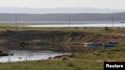 FILE: A general view showing low water levels on the Kariba Dam in Kariba, Zimbabwe.