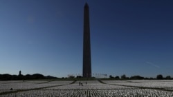 یادبودی برای قربانیان کرونا در پایتخت آمریکا