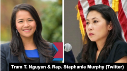 Dân biểu Hạ viện Massachusetts Trâm Nguyễn (trái) và Dân biểu Hạ viện Hoa Kỳ Stephanie Murphy đại diện Florida đều chiến thắng trước các đối thủ đảng Cộng hoà trong cuộc đua giành thêm nhiệm kỳ nữa.