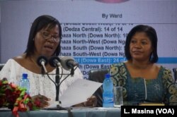 FILE - Malawi Electoral Commission chairperson Jane Ansah, left, and MEC Commissiner Jean Mathanga declare the presidential elections to be free and fair.