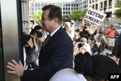 FILE - Paul Manafort arrives for a hearing at US District Court on June 15, 2018 in Washington, DC.