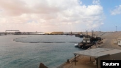 A view of part of the Es Sider oil export terminal in Ras Lanuf, west of Benghazi, March 11, 2014.