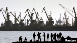 Pelabuhan Mariupol, di utara Laut Azov, Ukraina timur. (Foto: Dok)