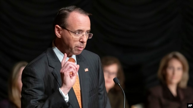 Zamjenik dosadašnjeg ministra pravosudja, Rod Rosenstein