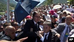 Aleksandar Vucic, Srebrenica, 11 juillet 2015