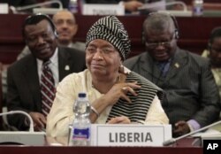 La présidente Ellen Johnson Sirleaf (Malabo, juillet 2011)