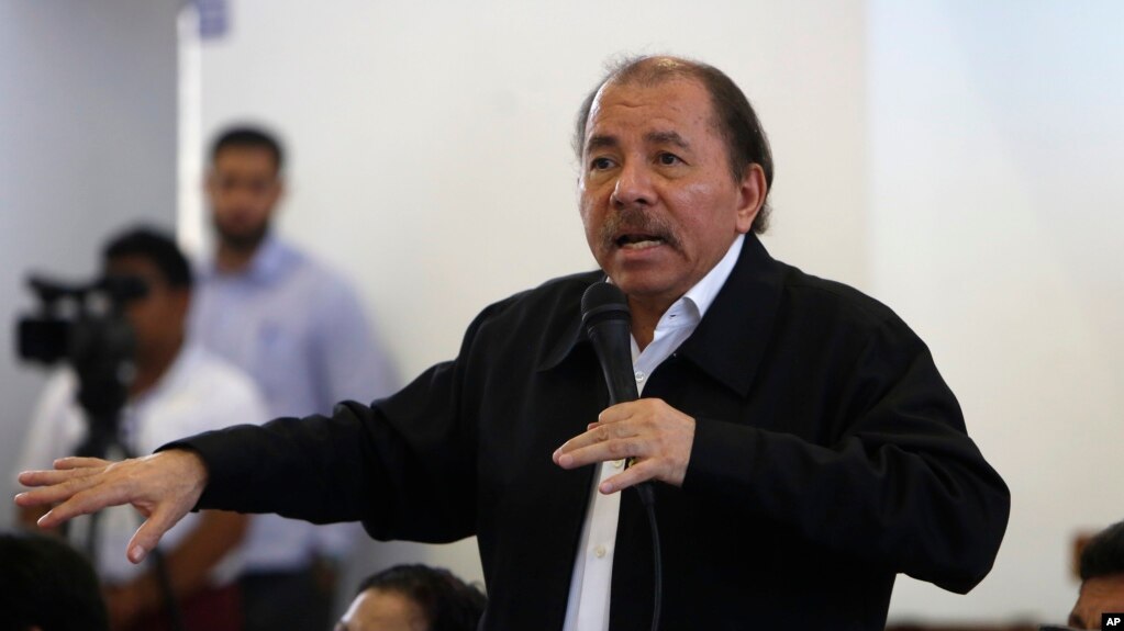 El presidente de Nicaragua, Daniel Ortega, en el inicio de un diÃ¡logo nacional en Managua, el miÃ©rcoles 16 de mayo de 2018.