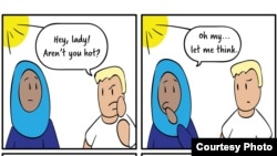 Komik "Yes, I'm Hot in This" karya penulis sekaligus ilustrator Huda Fahmy di AS (Dok: Huda Fahmy)