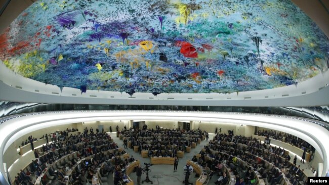 位于日内瓦的联合国人权理事会召开人权会议。（2019年3月6日）
