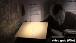 Pismo mladoga Adolfa Hitlera izloženo u Muzeju tolerancije u Los Anđelesu