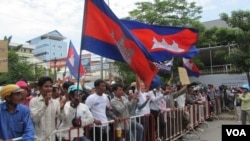 Biểu tình ở Phnom Penh vào ngày 21/7/2014 phản đối tuyên bố Khmer Kroms thuộc về Việt Nam trước đây.