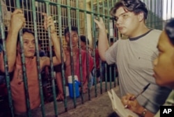 Paco Larrañaga, here at the BBRC jail in Cebu City, is accused of killing two sisters in the Philippines in 1997.