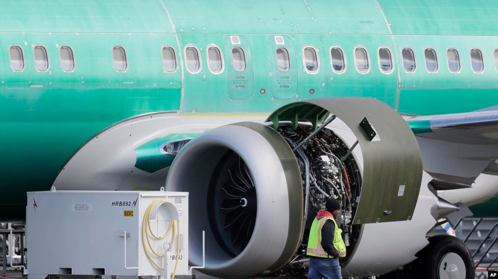 Máy bay Boeing 737 MAX 8 do công ty Boeing chế tạo được lắp ráp tại nhà máy Renton ở Renton, bang Washington, ngày 13/3/2019..