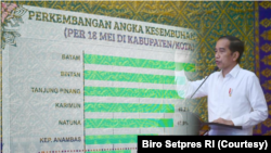 Presiden Joko Widodo menyoroti kenaikan kasus COVID-19 di Provinsi Riau. (Foto: Courtesy/Biro Pers)