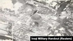 Una imagen tomada de un video muestra la destruida Gran Mezquita al-Nuri en Mosul, Irak, el 21 de junio de 2017.