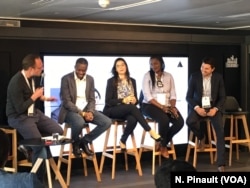 Panel on startups in Francophone Africa with Ben White, Tidjane Deme, Marième Diop, Kenza Lahlou and Yassine OUSSAIFI, in Paris, May 15th 2019