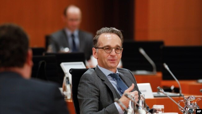 德国外长马斯在总理府出席德国政府每周内阁会议。（2020年10月7日）