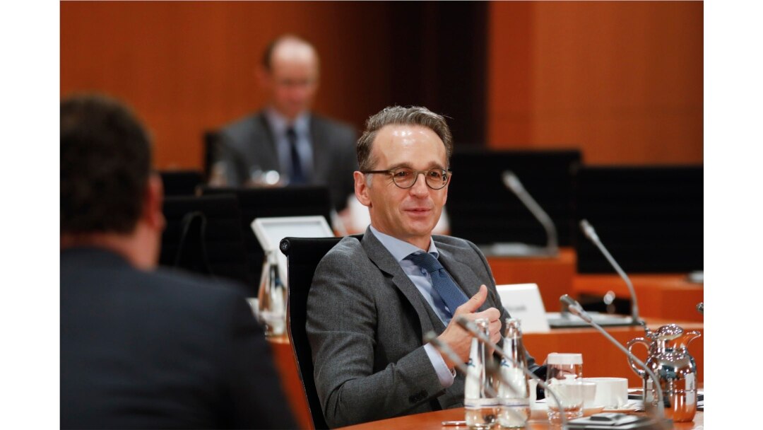 Menlu Jerman, Heiko Maas di Berlin, 7 Oktober 2020. (AP Photo/Markus Schreiber, Pool)