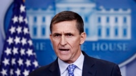 National Security Adviser Michael Flynn speaks during a news briefing at the White House, in Washington, Feb. 1, 2017. Flynn said Iran's ballistic missile launch last week was a violation of U.N. Security Council Resolution 2231.