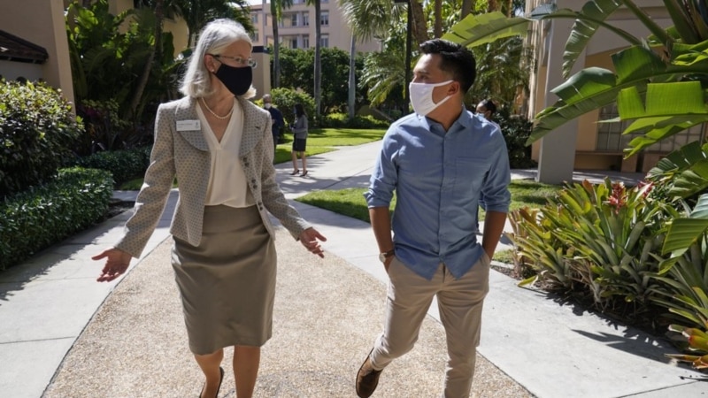 College President Zooms with Students Isolated Due to Virus