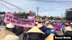Hàng ngàn người biểu tình phản đối Formosa tại Hà Tĩnh, ngày 01 tháng 09 năm 2016. 