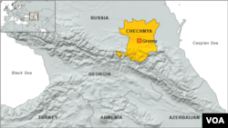 Map of Chechnya. Click to enlarge